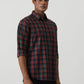 Red Checked Slim Fit Casual Shirt | Greenfibre