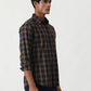 Red Checked Slim Fit Casual Shirt | Greenfibre