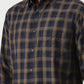 Blue Checked Slim Fit Casual Shirt | Greenfibre