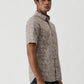 Brown Printed Slim Fit Casual Shirt | Greenfibre