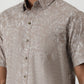 Brown Printed Slim Fit Casual Shirt | Greenfibre