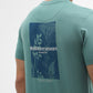 Sage Green Printed Slim Fit T-Shirt | Greenfibre