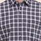 Navy Blue Checked Smart Fit Semi Casual Shirt | Greenfibre