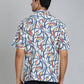 Blue Printed Slim Fit Casual Shirt | JadeBlue