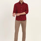 Maroon Solid Slim Fit Casual Shirt | Greenfibre