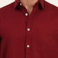 Maroon Solid Slim Fit Casual Shirt | Greenfibre