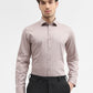 Peach Printed Slim Fit Formal Shirt | Greenfibre