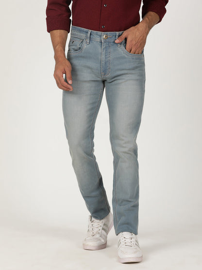 Smoky Blue Washed Slim Fit Jeans | Greenfibre