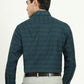 Teal Green & Black Checked Slim Fit Formal Shirt | Greenfire