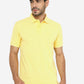 Lemon Yellow Solid Slim Fit Polo T-Shirt | Greenfibre