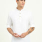 White Solid Slim Fit Semi Casual Shirt | Greenfibre