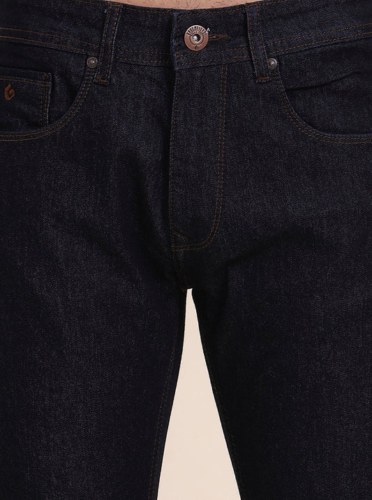 Raw Blue Solid Narrow Fit Jeans | Greenfibre