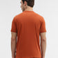 Deep Orange Printed Slim Fit T-Shirt | Greenfibre