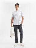 Dark Grey Solid Super Slim Fit Casual Trouser | Greenfibre
