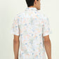 White & Orange Printed Slim Fit Casual Shirt | Greenfibre