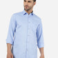 Blue Solid Smart Fit Semi Casual Shirt | Greenfibre