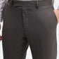 Dark Grey Solid Slim Fit Formal Trouser | Greenfibre