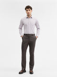 Dark Grey Solid Slim Fit Formal Trouser | Greenfibre