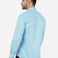 Blue Solid Smart Fit Semi Casual Shirt | Greenfibre