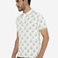 White Printed Slim Fit Polo T-Shirt | Greenfibre