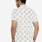 White Printed Slim Fit Polo T-Shirt | Greenfibre