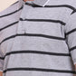 Grey & Black Striped Slim Fit Polo T-Shirt | Greenfibre