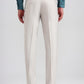 Cream Printed Slim Fit Formal Trouser | Greenfibre