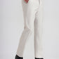 Cream Printed Slim Fit Formal Trouser | Greenfibre