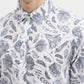 Blue Printed Slim Fit Casual Shirt | Greenfibre