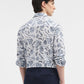 Blue Printed Slim Fit Casual Shirt | Greenfibre