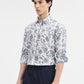 Blue Printed Slim Fit Casual Shirt | Greenfibre