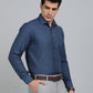 Blue Checked Slim Fit Formal Shirt | Greenfibre
