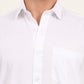 White Solid Slim Fit Semi Casual Shirt | Greenfibre
