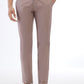 Pink Solid Slim Fit Casual Trouser | Greenfibre