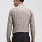 Fawn Checked Slim Fit Formal Shirt | Greenfibre
