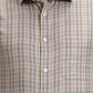 Fawn Checked Slim Fit Formal Shirt | Greenfibre
