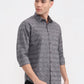 Grey Printed Slim Fit Casual Shirt | Greenfibre