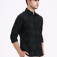 Olive Green Printed Slim Fit Casual Shirt | Greenfibre