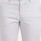 Light Blue Solid Neo Fit Casual Trouser | Greenfibre