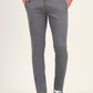 Grey Solid Super Slim Fit Casual Trouser | Greenfibre