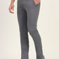 Grey Solid Super Slim Fit Casual Trouser | Greenfibre