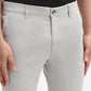Light Grey Solid Super Slim Fit Casual Trouser | Greenfibre