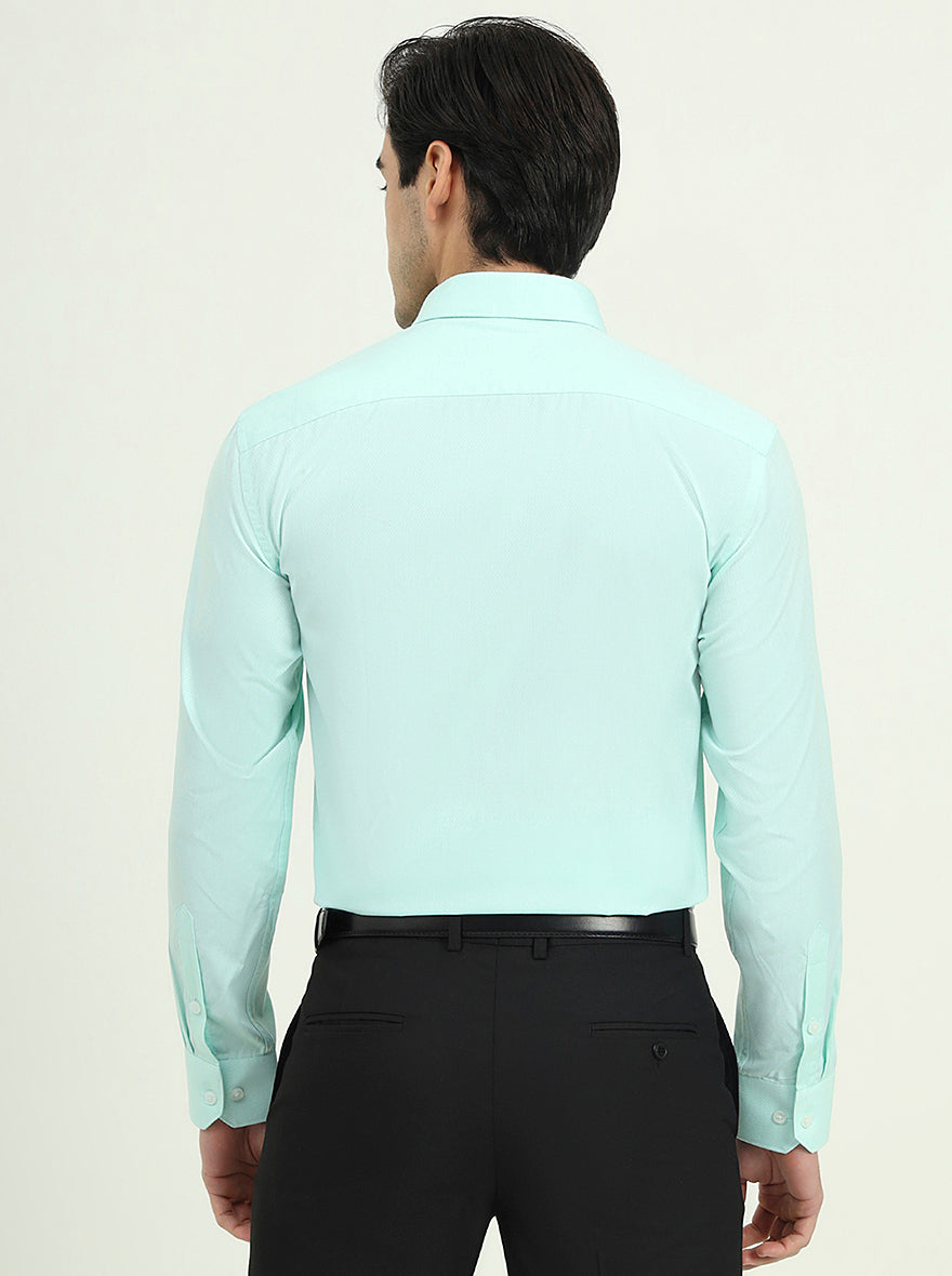 Mint Green Solid Regular Fit Formal Shirt | Greenfire