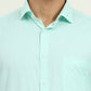Mint Green Solid Regular Fit Formal Shirt | Greenfire