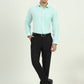 Mint Green Solid Regular Fit Formal Shirt | Greenfibre