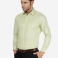 Pista Green Solid Slim Fit Formal Shirt | Greenfibre