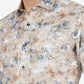 Golden Printed Slim Fit Party Wear Shirt | Greenfibre