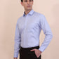 Sky Blue Solid Slim Fit Formal Shirt | Greenfibre