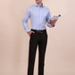 Sky Blue Solid Slim Fit Formal Shirt | Greenfibre