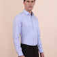 Sky Blue Solid Slim Fit Formal Shirt | Greenfibre